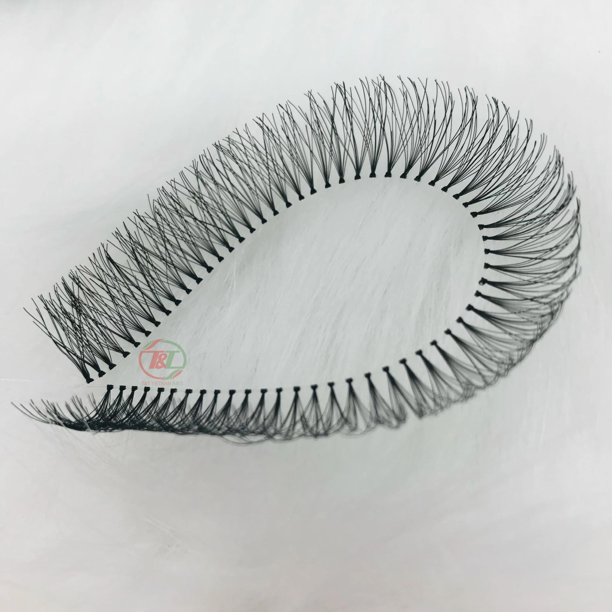 60 pcs/strand Premade Volume false flare lashes Cluster Eyelash Extension with Knot Soft and Natural long D curly