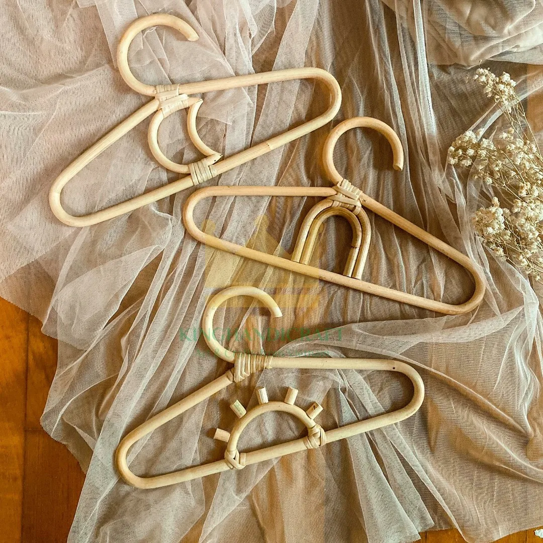 For Kids Garments Decoration Organizer Set of 3 pcs rattan clothes hanger Rattan In Shaped Of Sun/Moon/Rainbow
