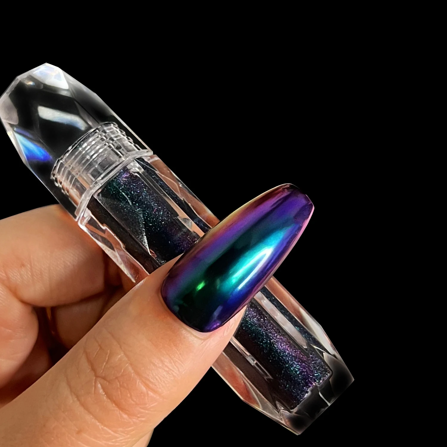 Metallic Mirror Effect Liquid Chrome Nail Mirror Pink Purple Green Chameleon Nail Polish