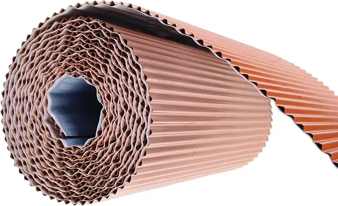 Fireplace Connection Wall Connection Copper  Pleated 300 mm  5 m