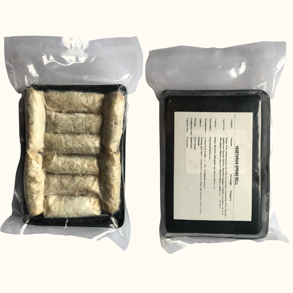 Vegetarian Spring Roll Unique Traditional Dish Rich Flavor Soft Texture Fresh Enoki Mushrooms No Harmful Chemicals Preservatives