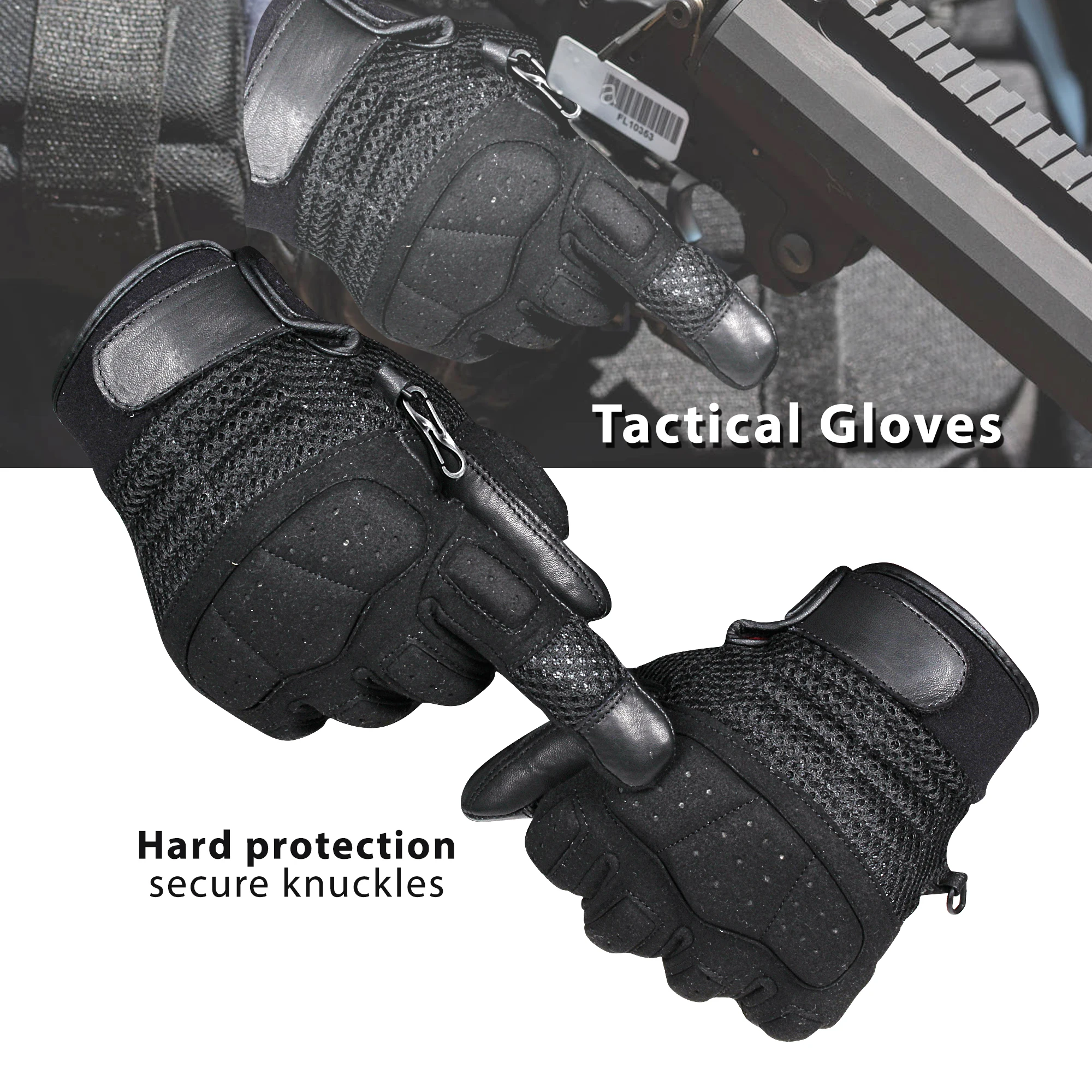 Motorbike Tactical Sports Gloves Custom Logo Anti-collision Cut And Impact Resistant Full Finger For Motorcycle Racing