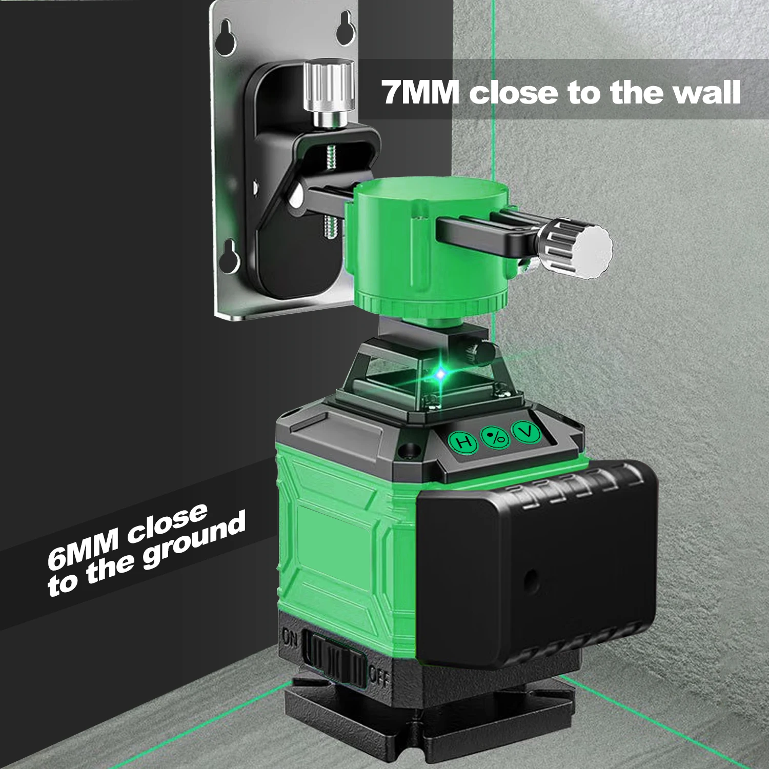 Green 360 Self Leveling Rotary Laser Level 4D 16 Lines Horizontal&Vertical Cross Line Laser Surveying Measuring Tools