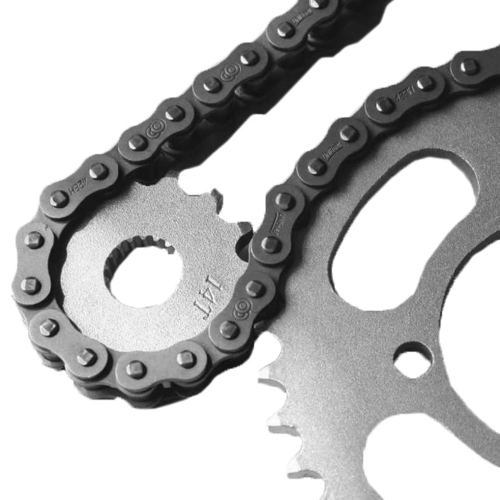 Universal black 428h cg150 motorcycle sprocket and driving chain (1600690423595)