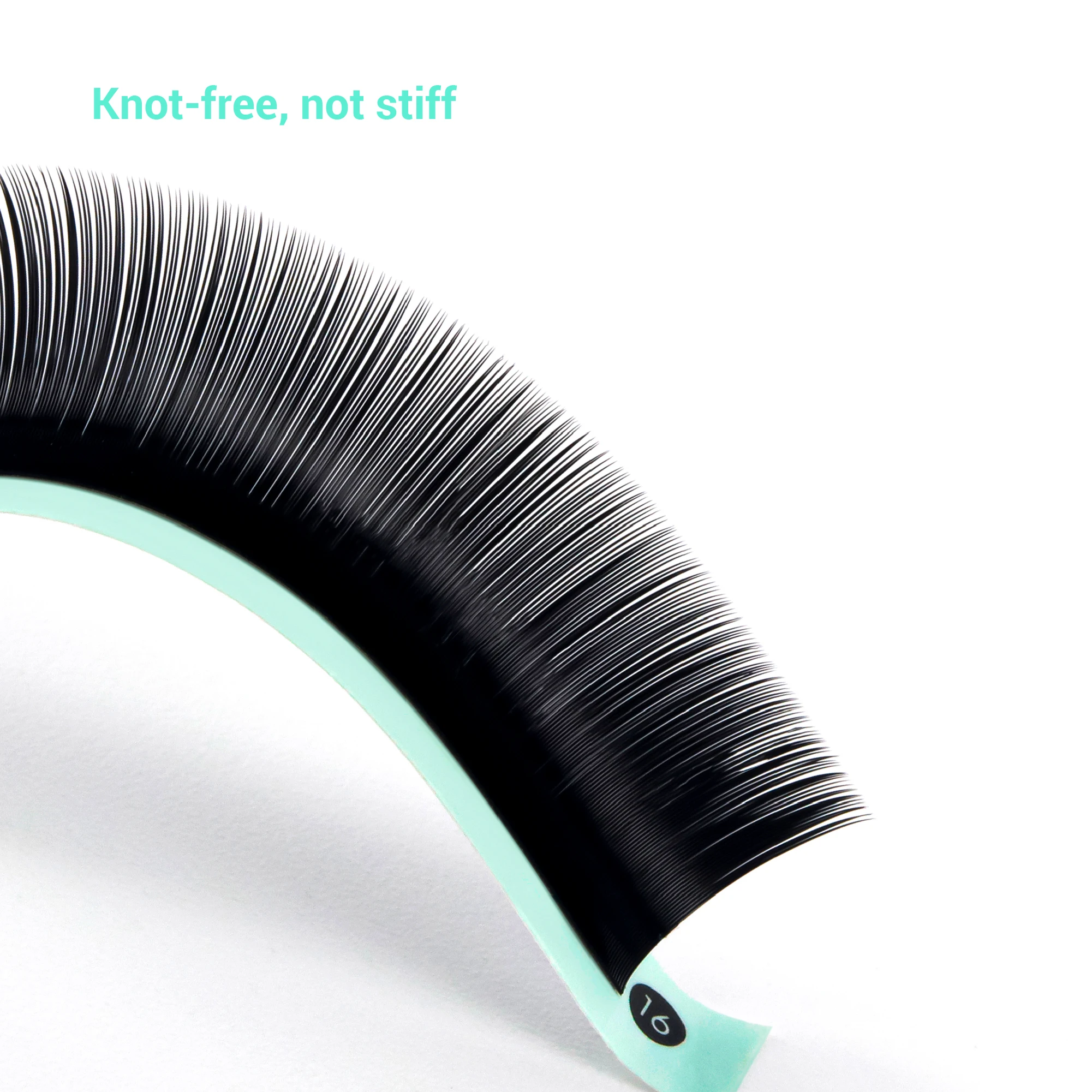 Top quality handmade lash extensions soft oil-free dark black flat base high quality Korean PBT fiber lash box wholesale