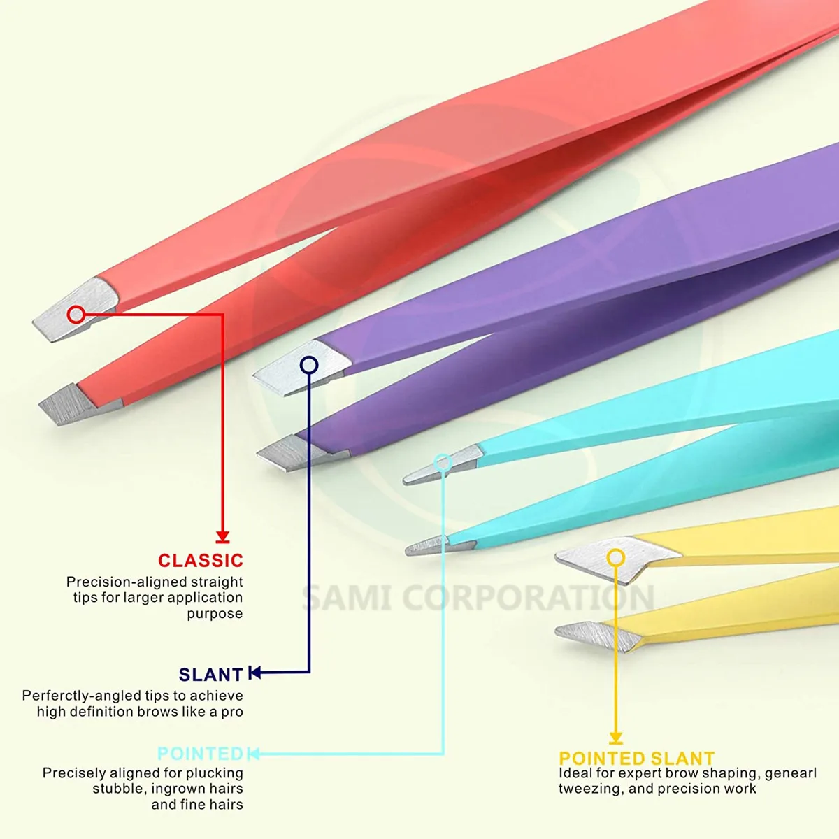 Stainless Steel Tweezers For Eyebrows Best Quality Stainless Steel New Eyebrow Beauty Cosmetic Tweezers By Sami Corporation