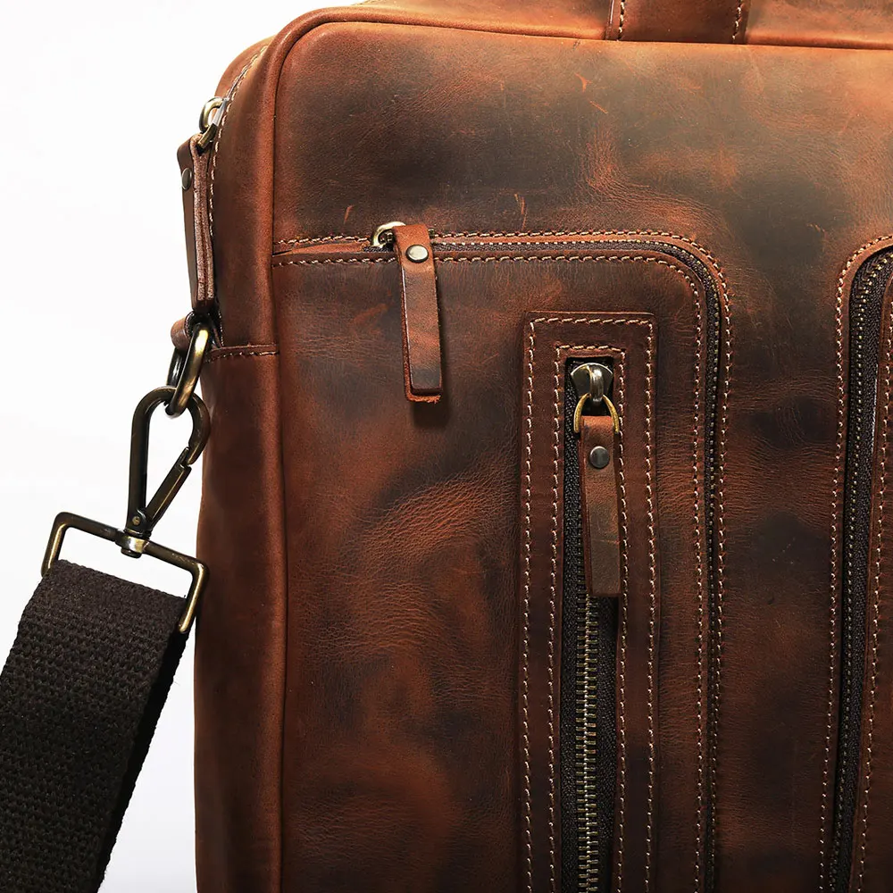 Leather Briefcase For Laptop New Design Laptop Bag High Quality Cheap Doctor Style Bag Customized Laptop Bags