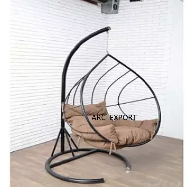Standard Black Color Wire Iron Unique Fancy Designer Swing Latest Modern Design Home and Garden Indoor Iron Metal Swing