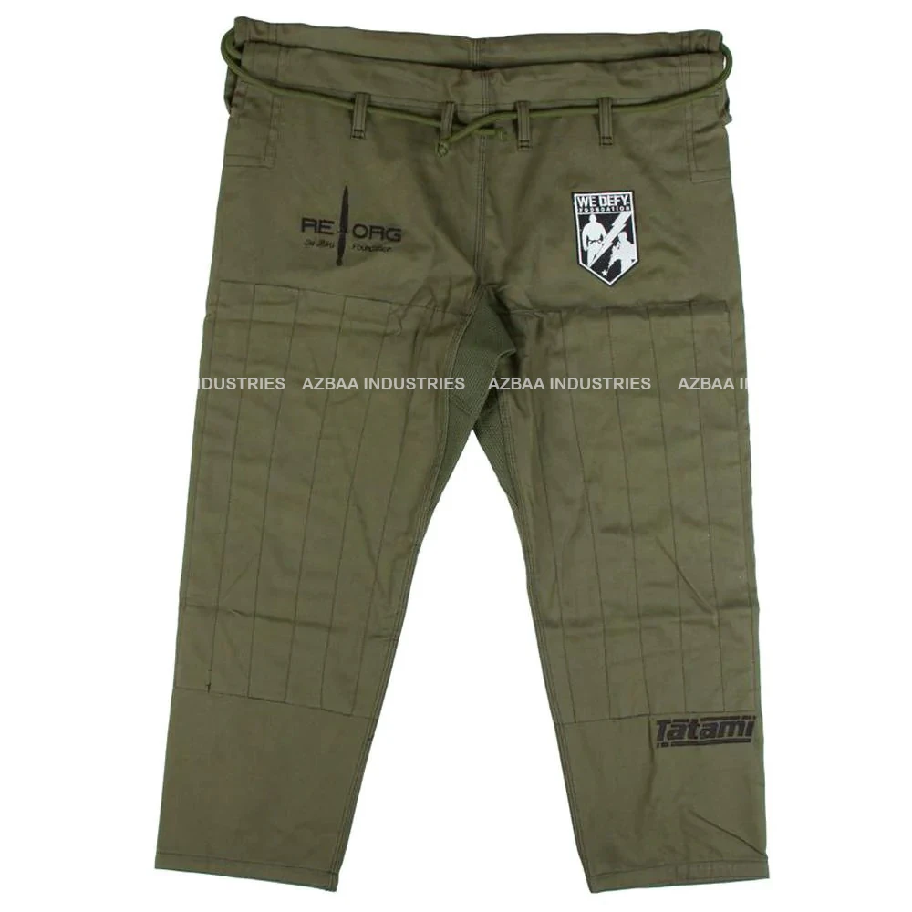 Preshrunk twill cotton pants custom designs commando green branded fashion attractive design Brazilian jiu jitsu bjj GIS