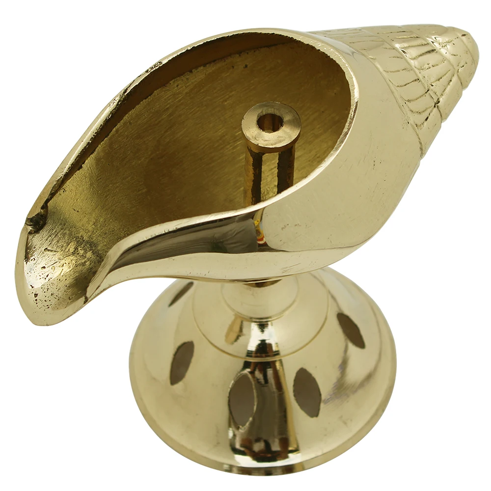 Shank Design High Grade Quality Handmade Brass Oil Diya for Pooja Items New Latest Hindu Pooja Mandir Home Decoration Use
