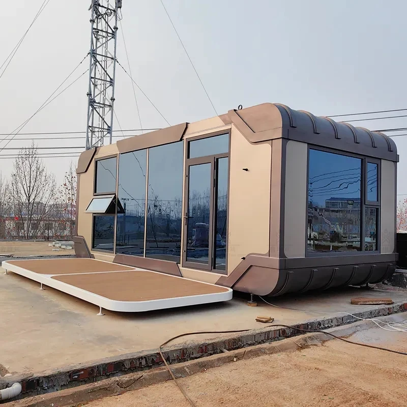 Factory Price Modern Space Capsule Style Prefabricated House Scenic Area Mobile House / Modular Prefab Capsule Houses