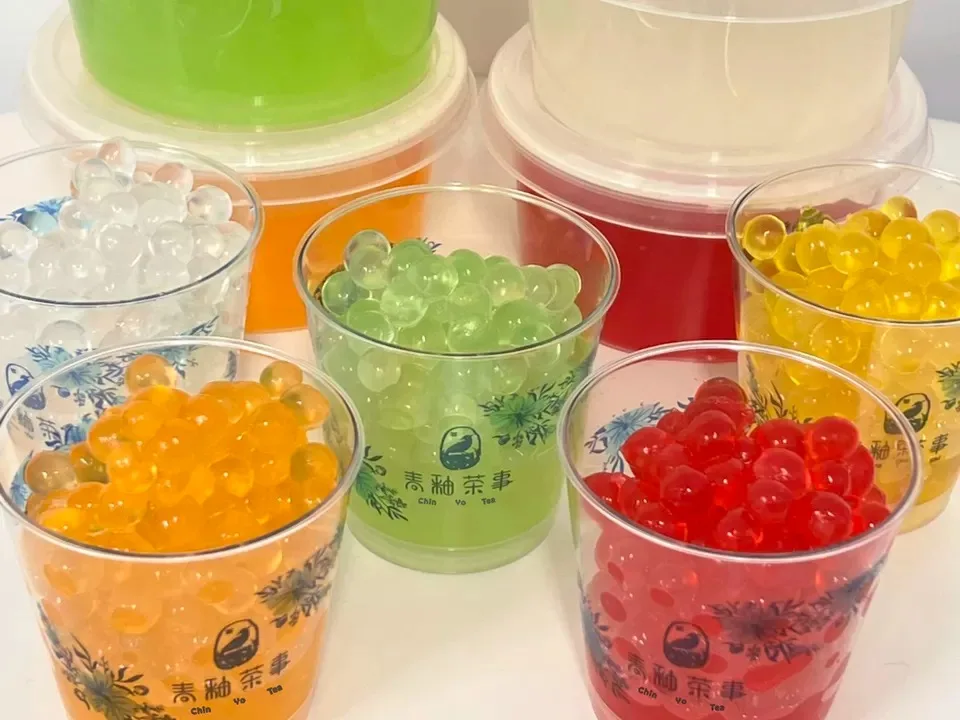 Topping Passion Fruit Popping Boba Milk Tea Topping Juice Ball Passion Fruit Flavor