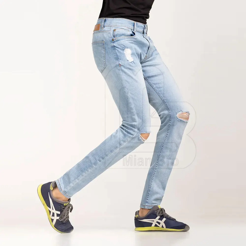 Wholesale Men Straight Classic Jeans Male Denim Pants Brown Jeans For Sale / High Quality Men Jeans Pant