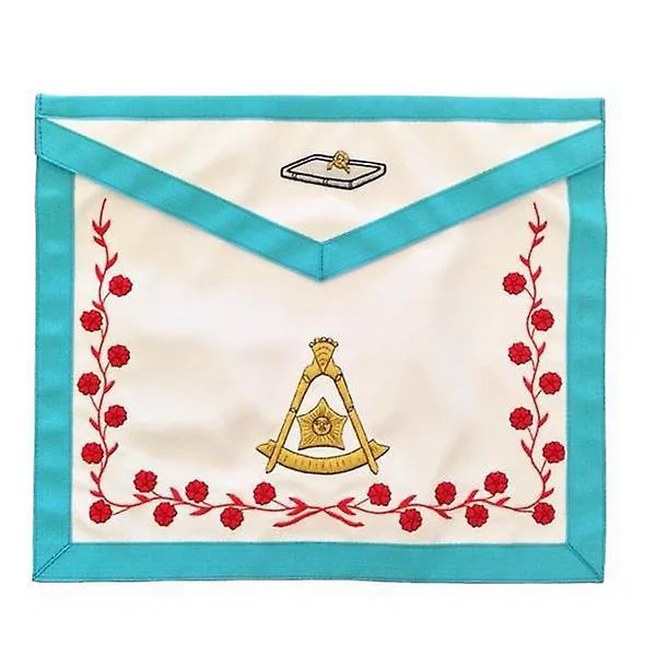Master Mason Apron Sky Blue Silk 2024 Masonic Scottish Rite 14th Degree Scottish Rite Apron white and sky blue apron