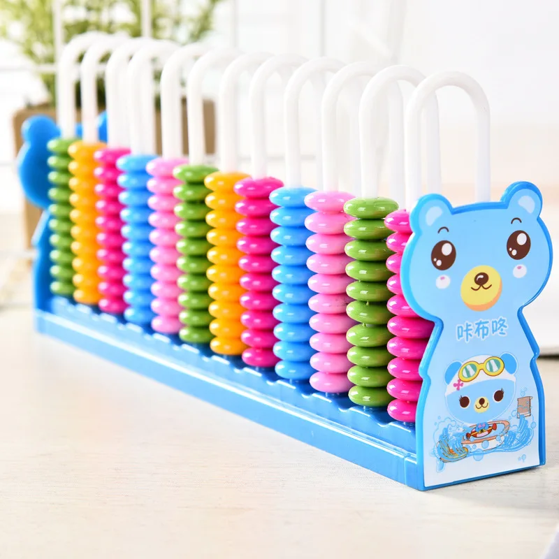 Mikailan 8801 bear abacus 12 line abacus 4 colors beads mathematics learning toy for kids educational tool