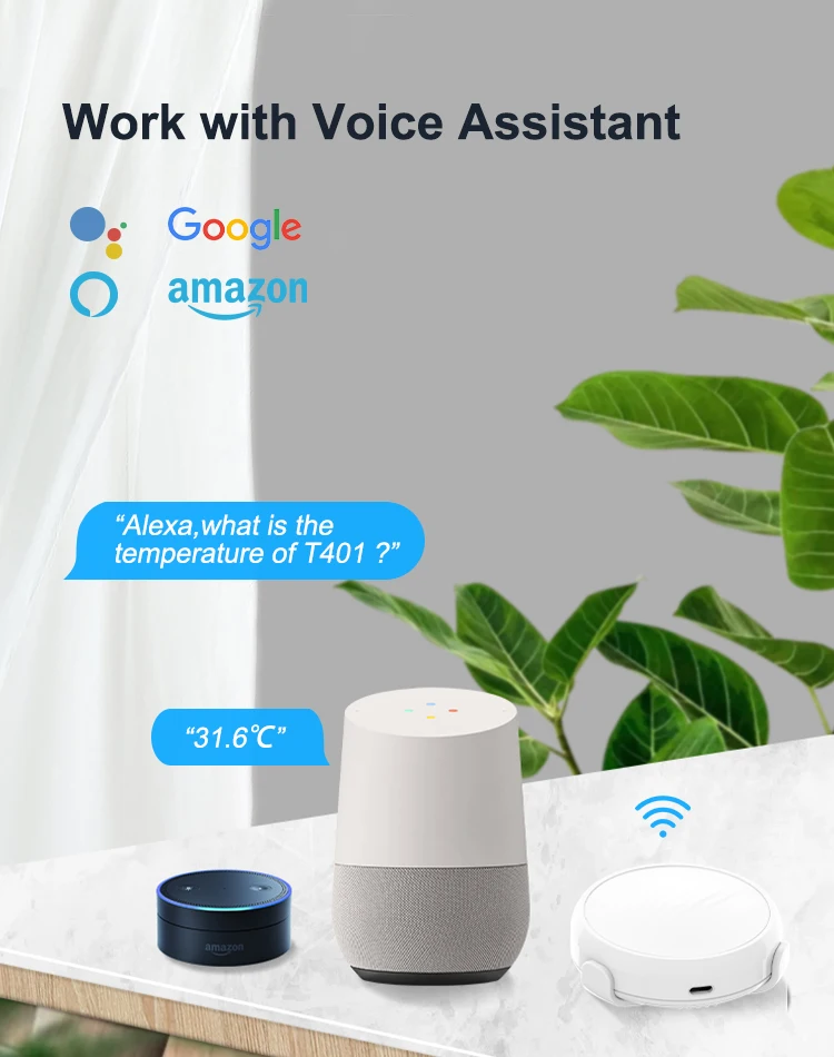 Mini WiFi Thermometer Hygrometer Freezer Tester Temperature Sensor Humidity Meter Detector Monitor Indoor