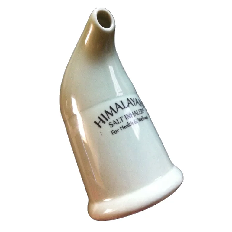 Refillable Himalayan Salt Ceramic body Inhaler Pink Salt Nasal Inhaler Reusable Good Quality To Support Respiratory Health