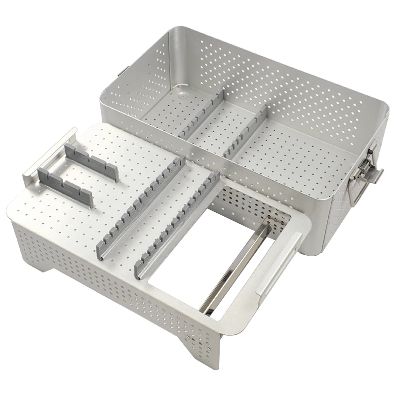 High Quality Aluminum Alloy Surgical Instrument Disinfection Box With Silicone Mat