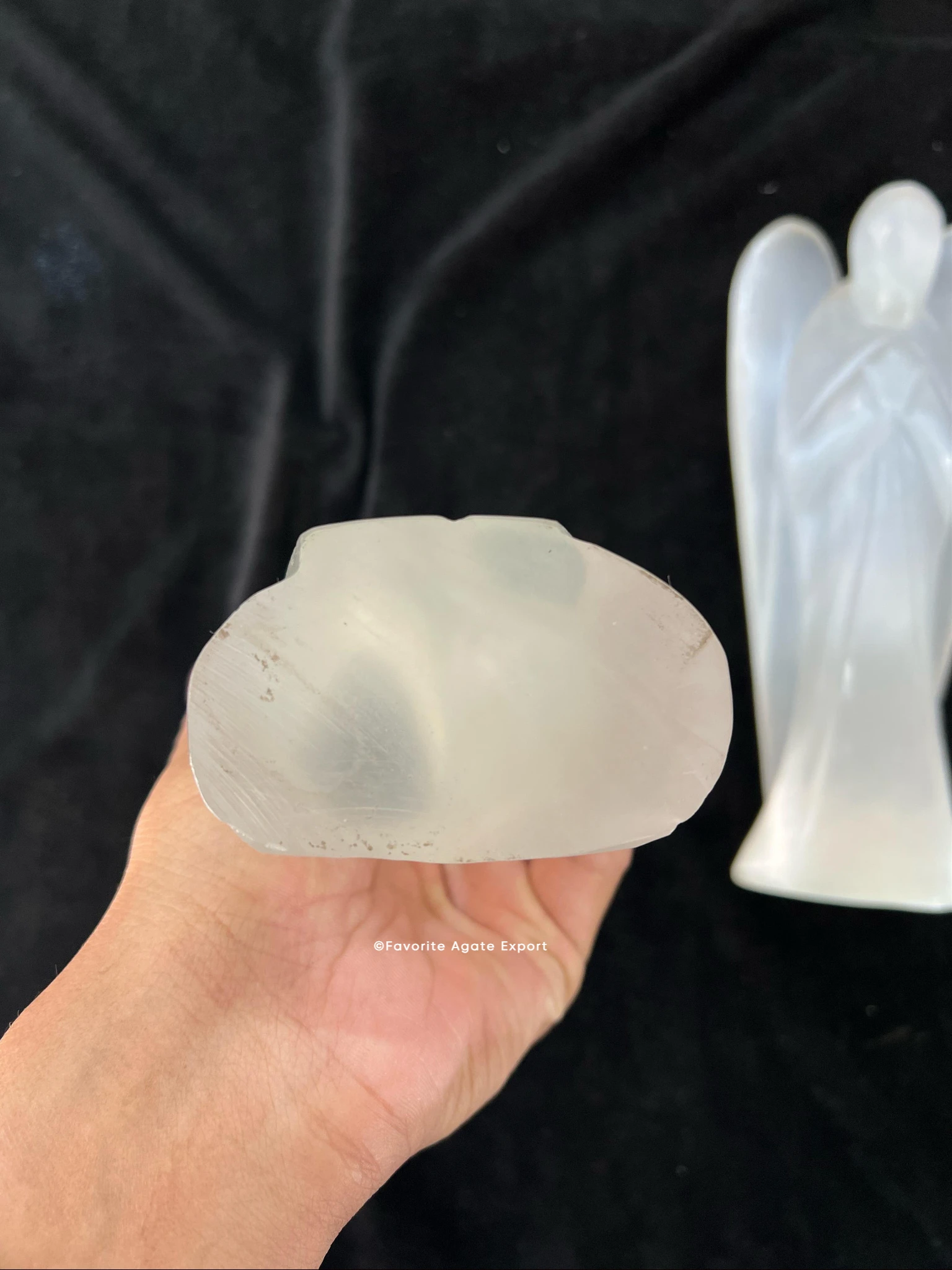 High Quality Hand Carved Large White Selenite Angel Figurines Crystal Angel Wings Statue Spiritual Healing Home Decor Gifts