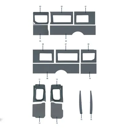 *IVECO DAILY *  ABS INTERIOR TRIM SET L4H2 WITH SLIDIND DOOR / WITHOUT SLIDING DOOR  minibuses, campers, caravanes, campervans