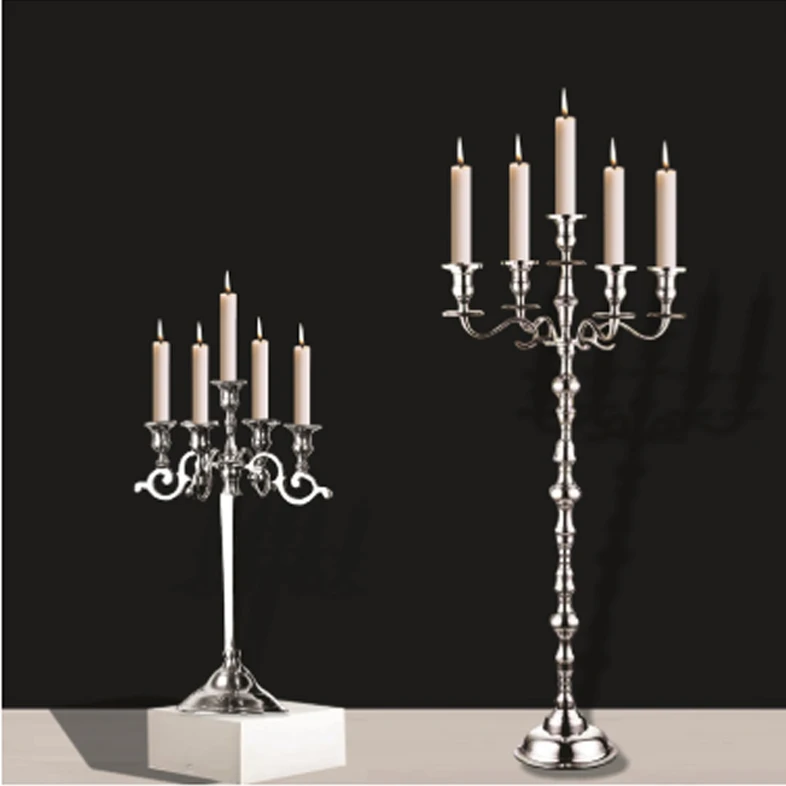 Gold Aluminum Tall Candelabra For Wedding And Party Decoration Aluminum Candelabra Table Top Centerpiece