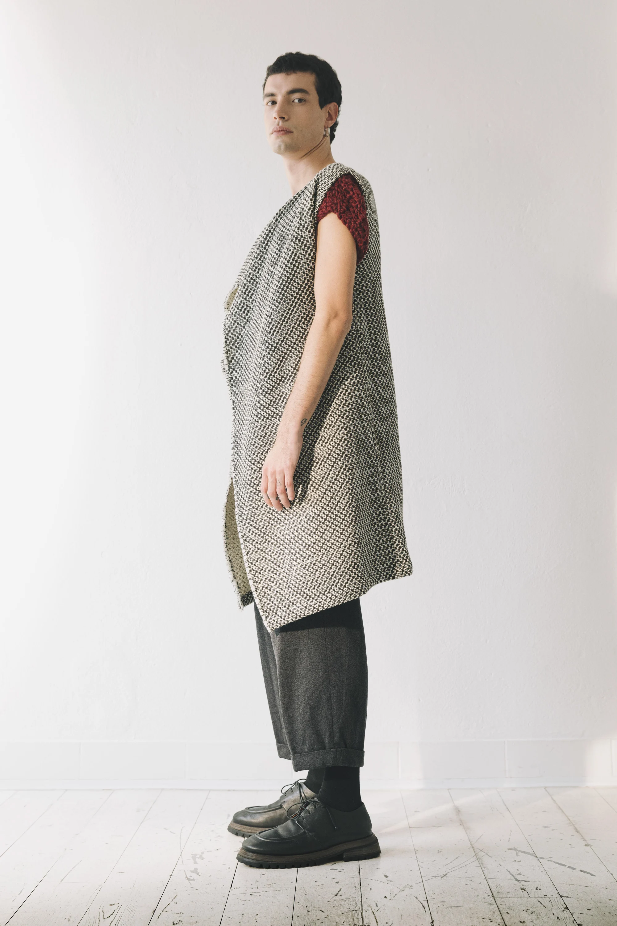 MADE IN ITALY  DOUBLE FACE SLEEVELESS VEST IN  WOOL MAN