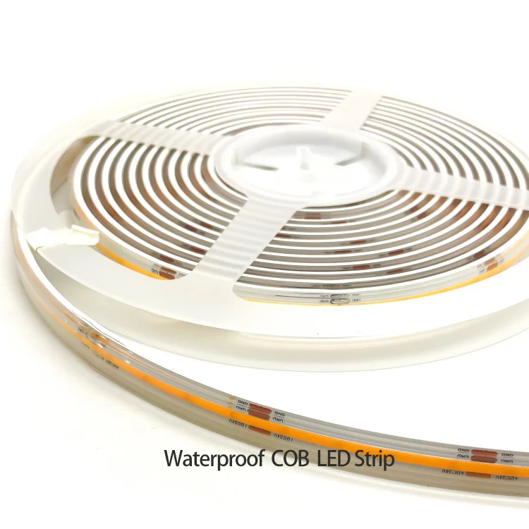 The cob light strip wiht 480 Chip 8W DC 12V/ 24V Flexible COB Led Strip For Hotel