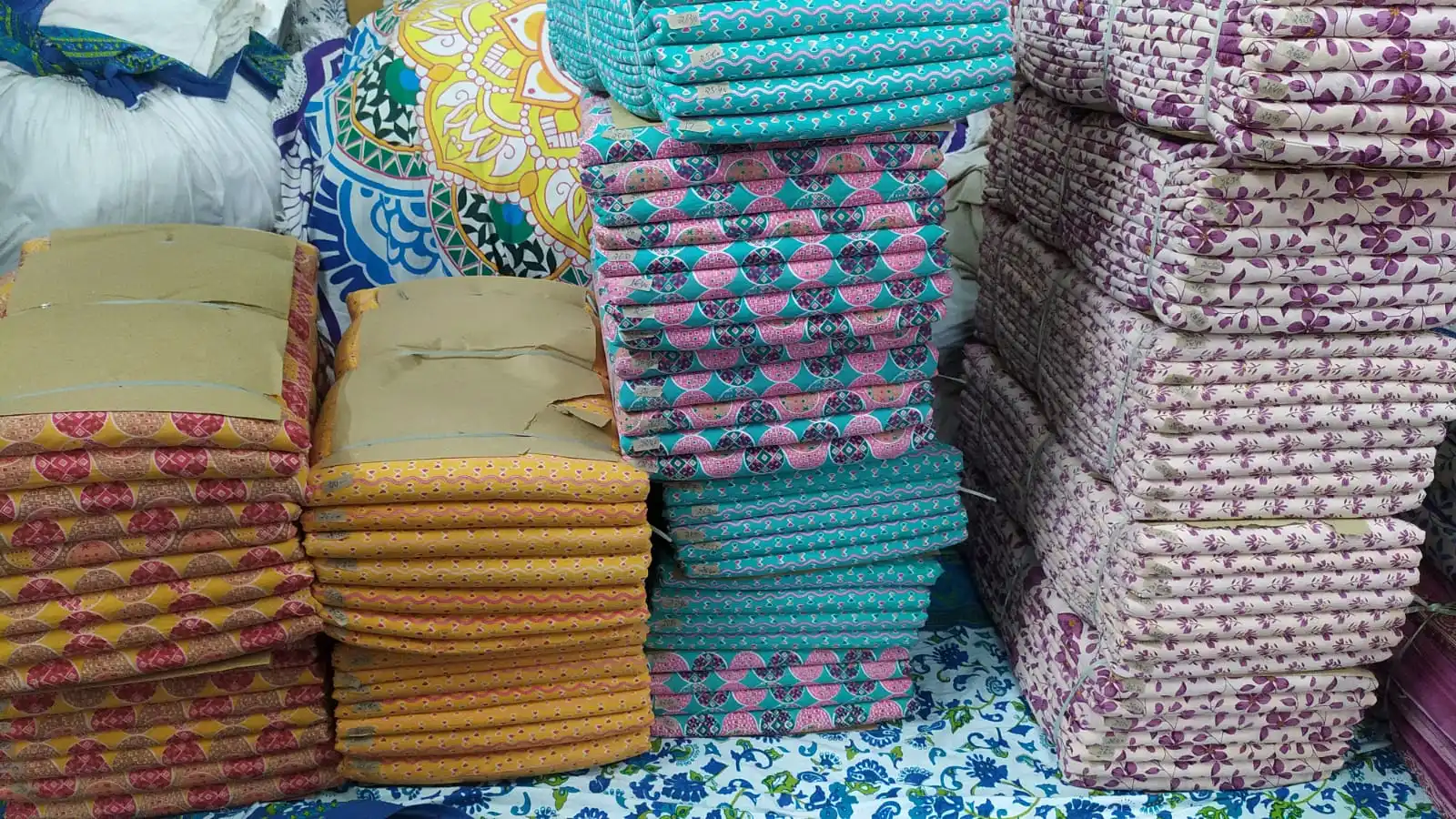 Hand Block Print Fabrics 100% Cotton Home Textile Fabric Indian Dress Making Fabric Handmade Running Material