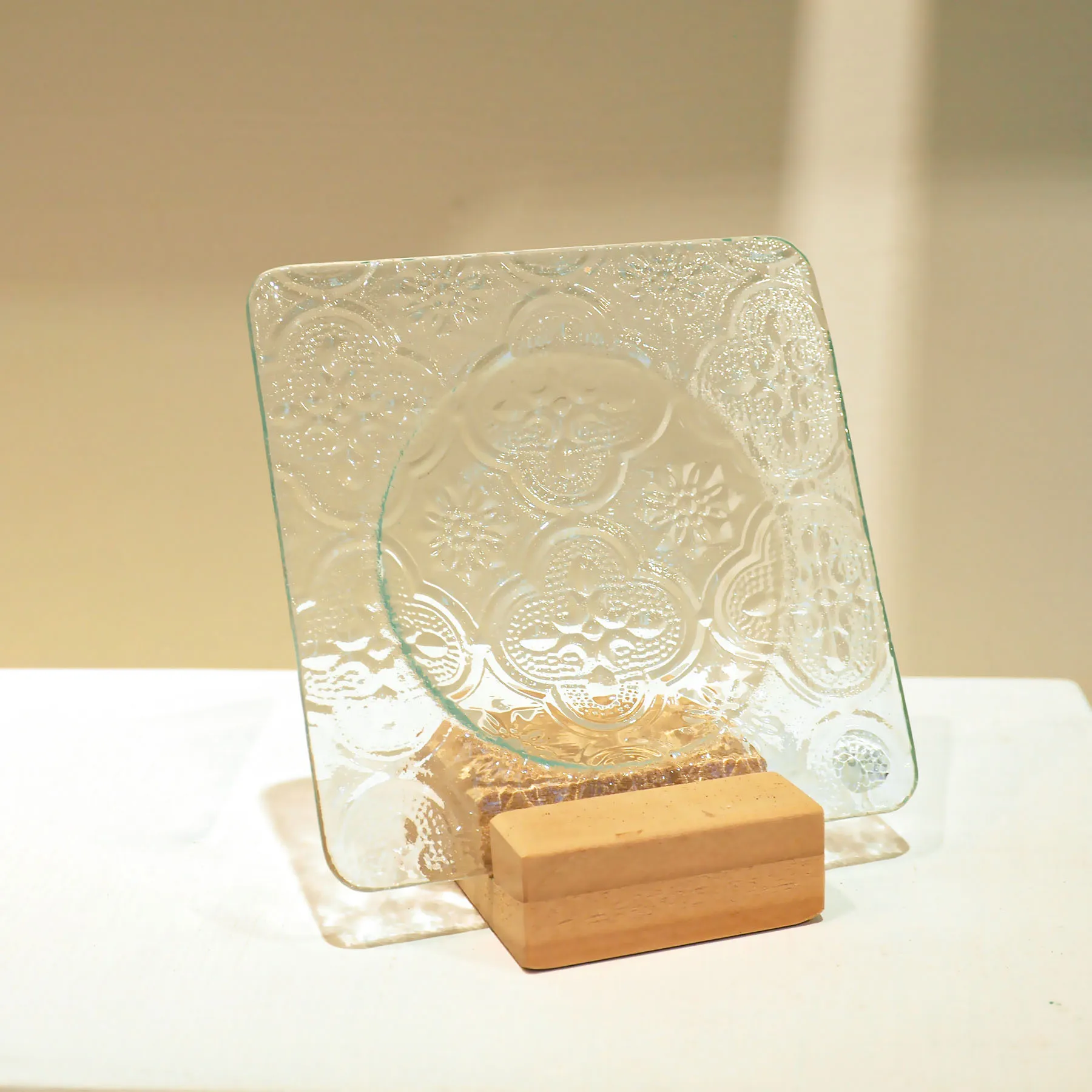 Handmade Glass Plate for for Table Top Decoration