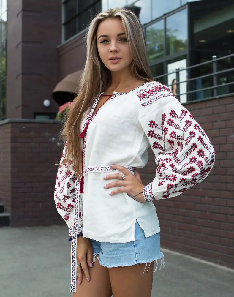 2024 новые женские рубашки и блузки большого размера для рождественской вечеринки с длинным рукавом украинская вышитая блузка