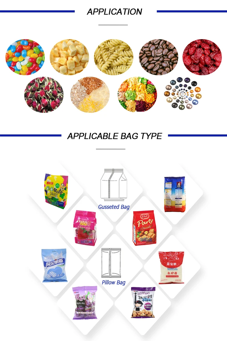 Automatic Granule Packing Machine Doypack Filling Machine Coffee Bean Candy Candis Seeds Grain Zipper Pouch Packing Machine