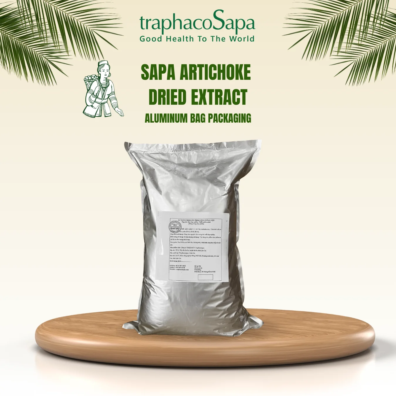 Vietnam Health Food Liquid-Solid Extraction Artichoke leaf dry extract ( 5.0 - 10 % Cynarin) Wild Brown powder In Foil Bag