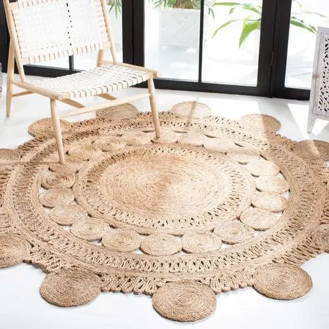 Sustainable Jute Rugs Eco-Friendly Handwoven Natural Fiber Rugs for Eco-Conscious Living Room Decor