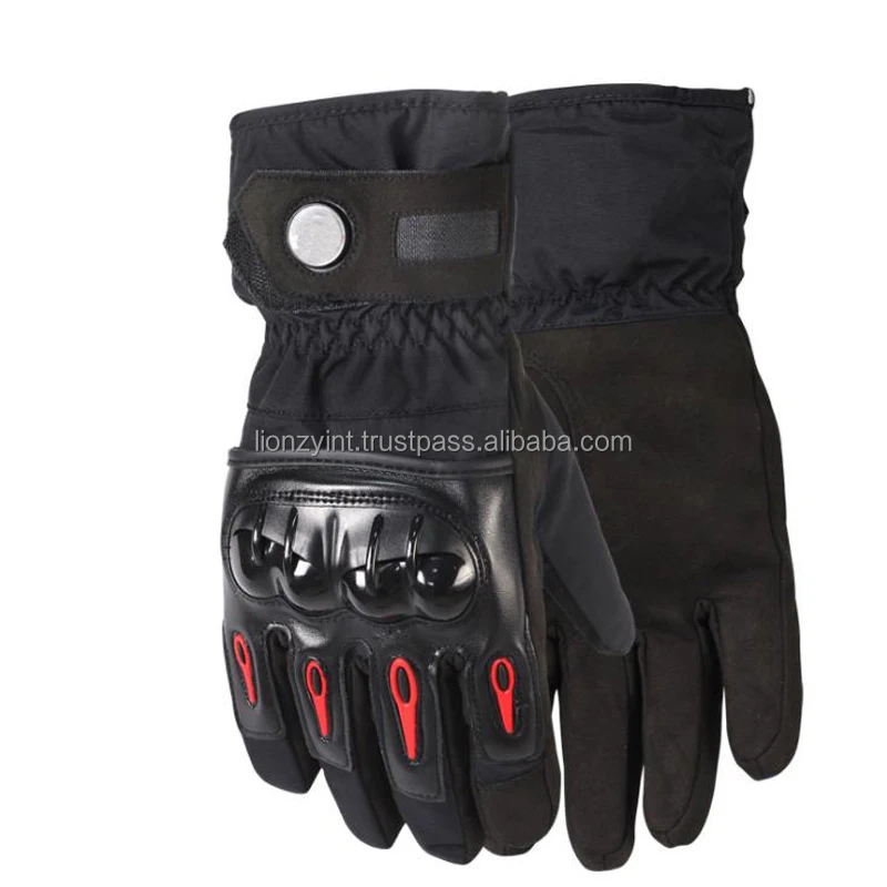 Professional Motorcycle Gloves Leather Biker Gloves Hand Protection Motorbike Riding Protection Racing Motorcycle Gloves Winter
