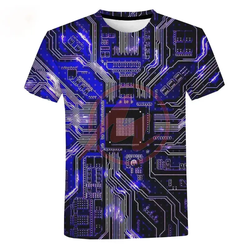 Outstanding 3D printed Design T Shirts Available For Men Circuit printed Design Heat Transfer Sublimation Sleeveless shirts