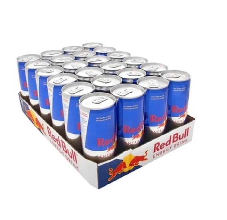Бутылка энергетического напитка Red Bull на 8 4 унций сахарная вода пиво мед красный бык банки для энергетических напитков 2 упаковки по 12 штук (всего 24)