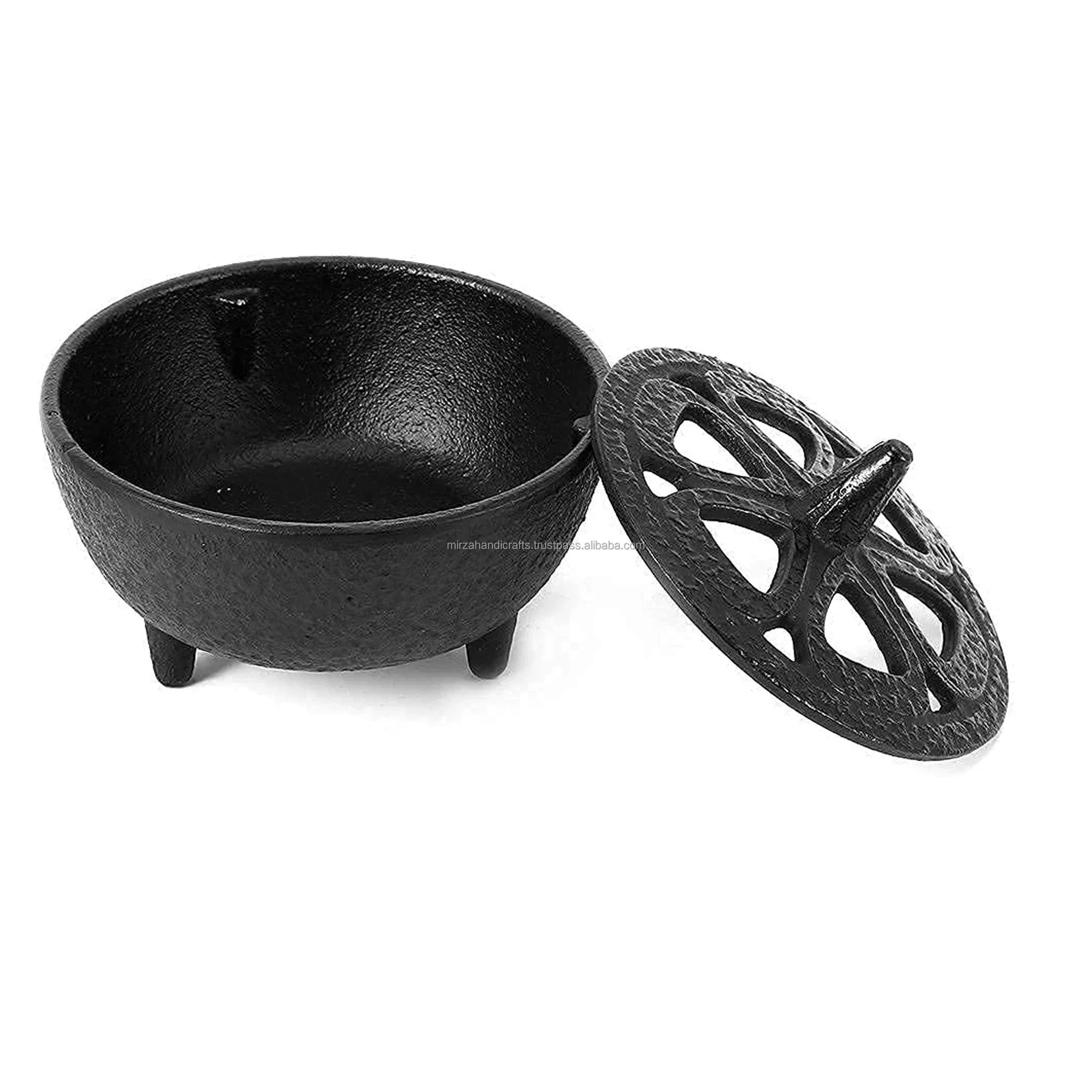 Lotus Shaped Incense Cast Iron Cauldron  Perfect for Incense Rituals Home Decor  Diameter Alternative Imagination