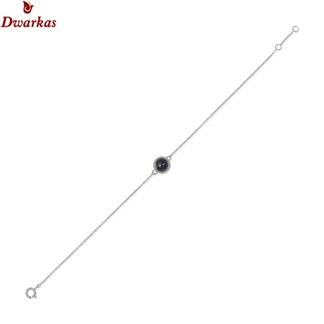 Trendy Custom 925 Sterling Silver Bezel Setting Black Onyx Gemstone Bracelet for Women for Parties and Gifts