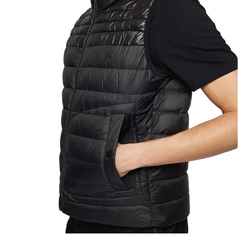 Custom Wholesale Best Quality Men black Windproof Puffer Jacket vest 100% polyester gilet Winter Warm Puffer Jacket waistcoat
