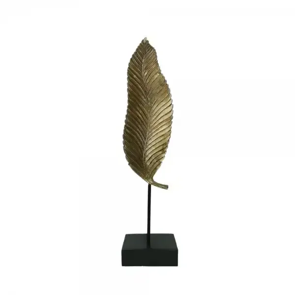 High on Demand Easy To Clean Cast Aluminium Leaf Design Sculpture Tabletop Items for Home and Office use Available at Best Price