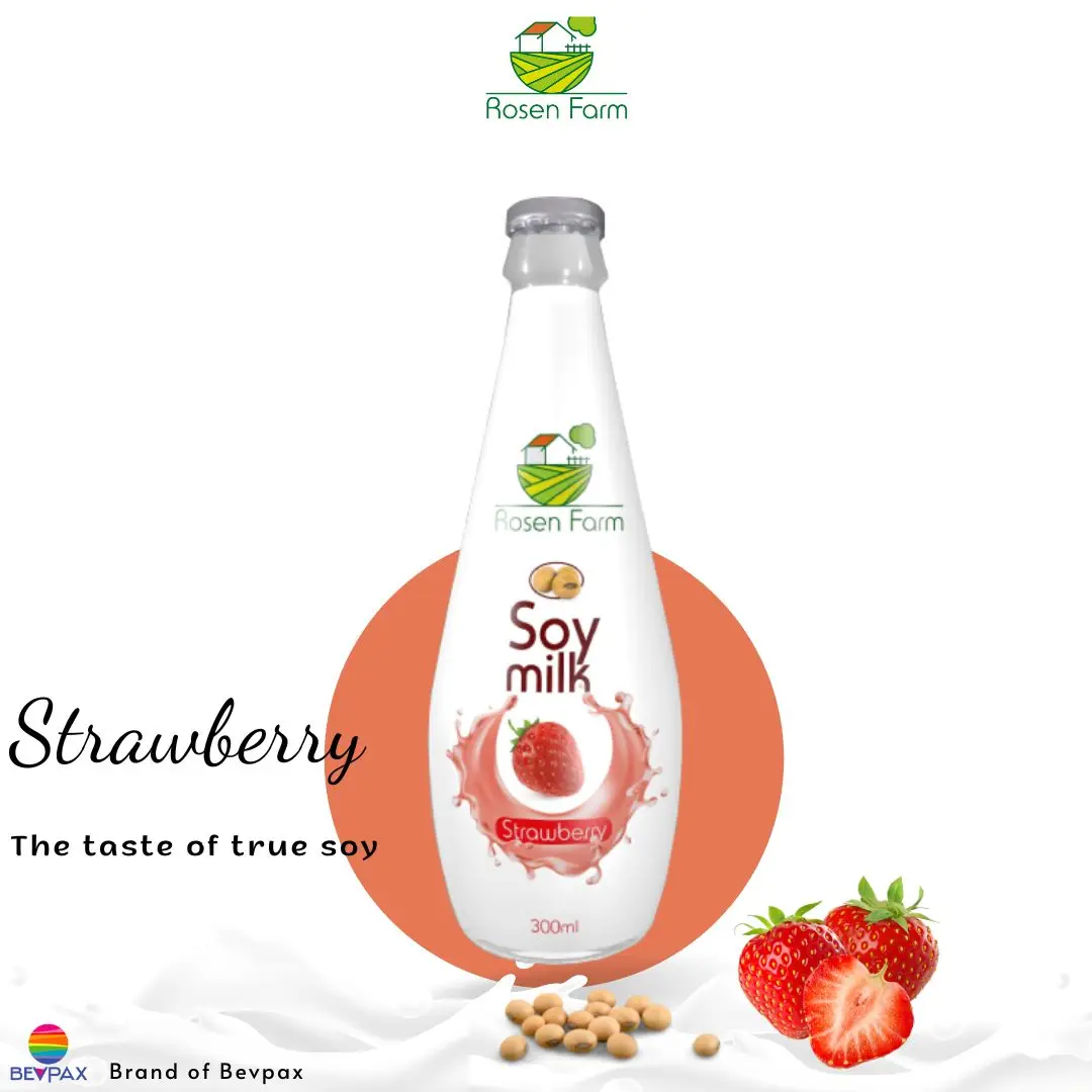 Low price Plant based soy milk from Vietnam best selling for Africa market 300ml glass bottle natural flavor
