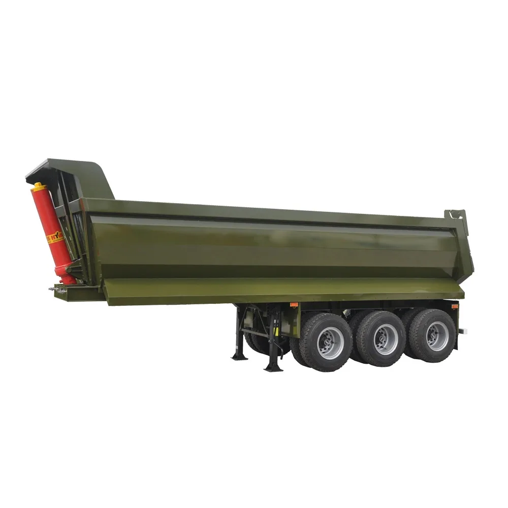Hot Sale Stone Transportation High Quality Hydraulic Rear Dump Cargo Semi-Trailer Dump Semi Trailer