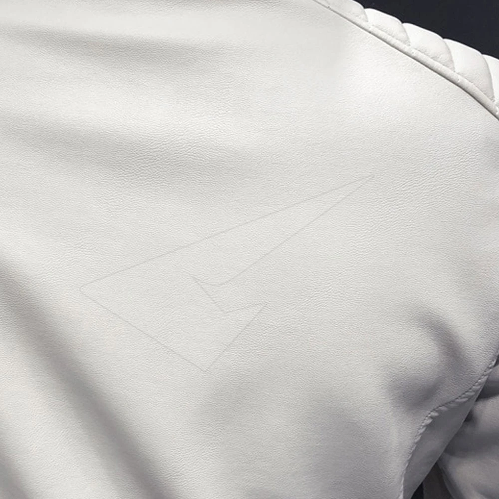 Manufacturer Wholesale Motorcycle Plus Size Pu Leather Jackets Men white dyed custom zipper pockets leather jacket