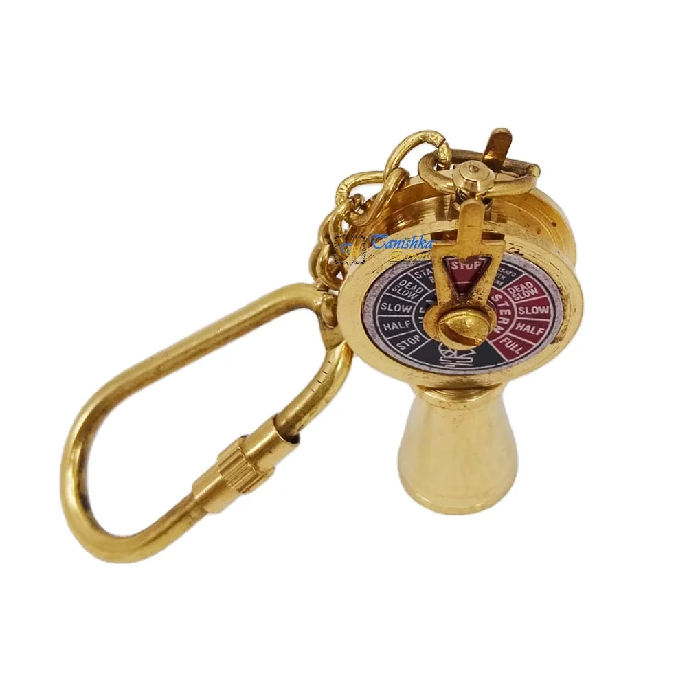 Collectible Hanging Brass Miniature Telegraph Keychain Nautical Customized Keyring For Bike Cycle Home Keyholder Maritime Gift
