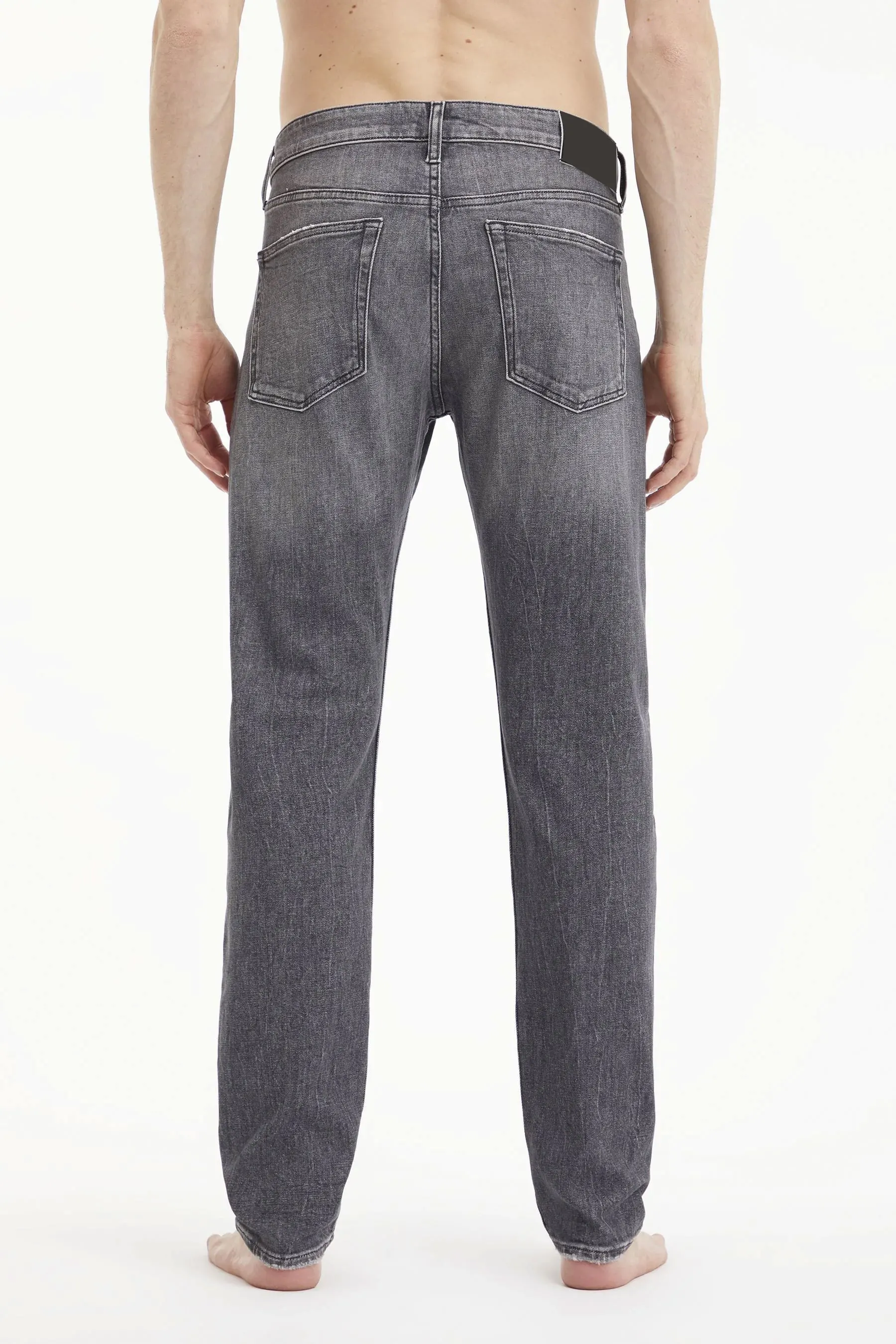 Customized High Quality Grey Slim Tapered Denim men jeans