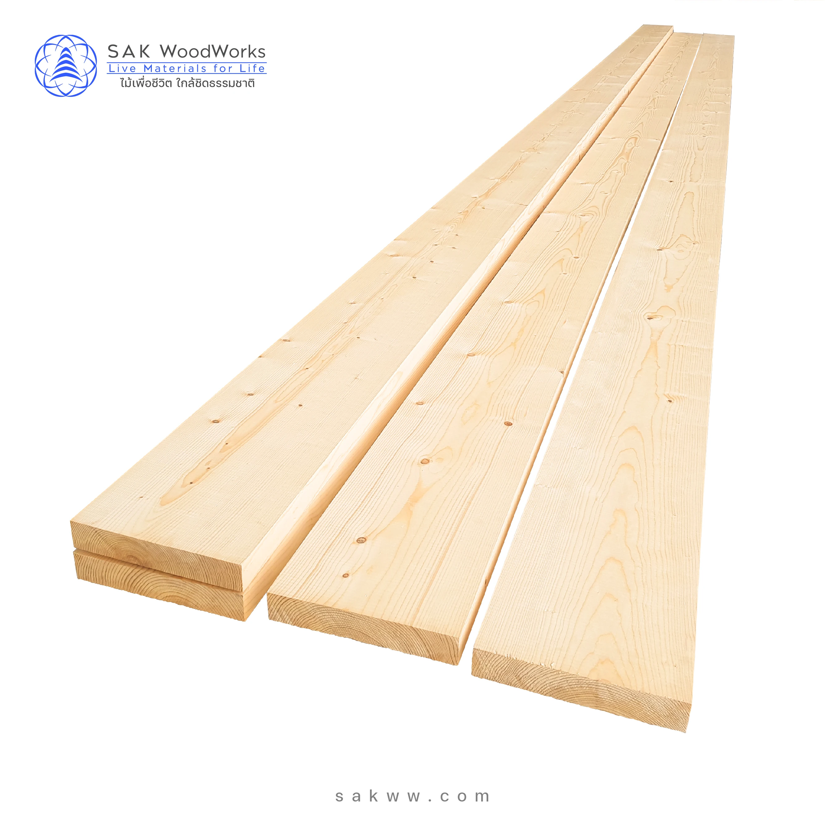 Сушеные пиломатериалы SAK WoodWorks премиум класса 35 мм x 195 6000 Гладкая сосна для проектов по благоустройству дома