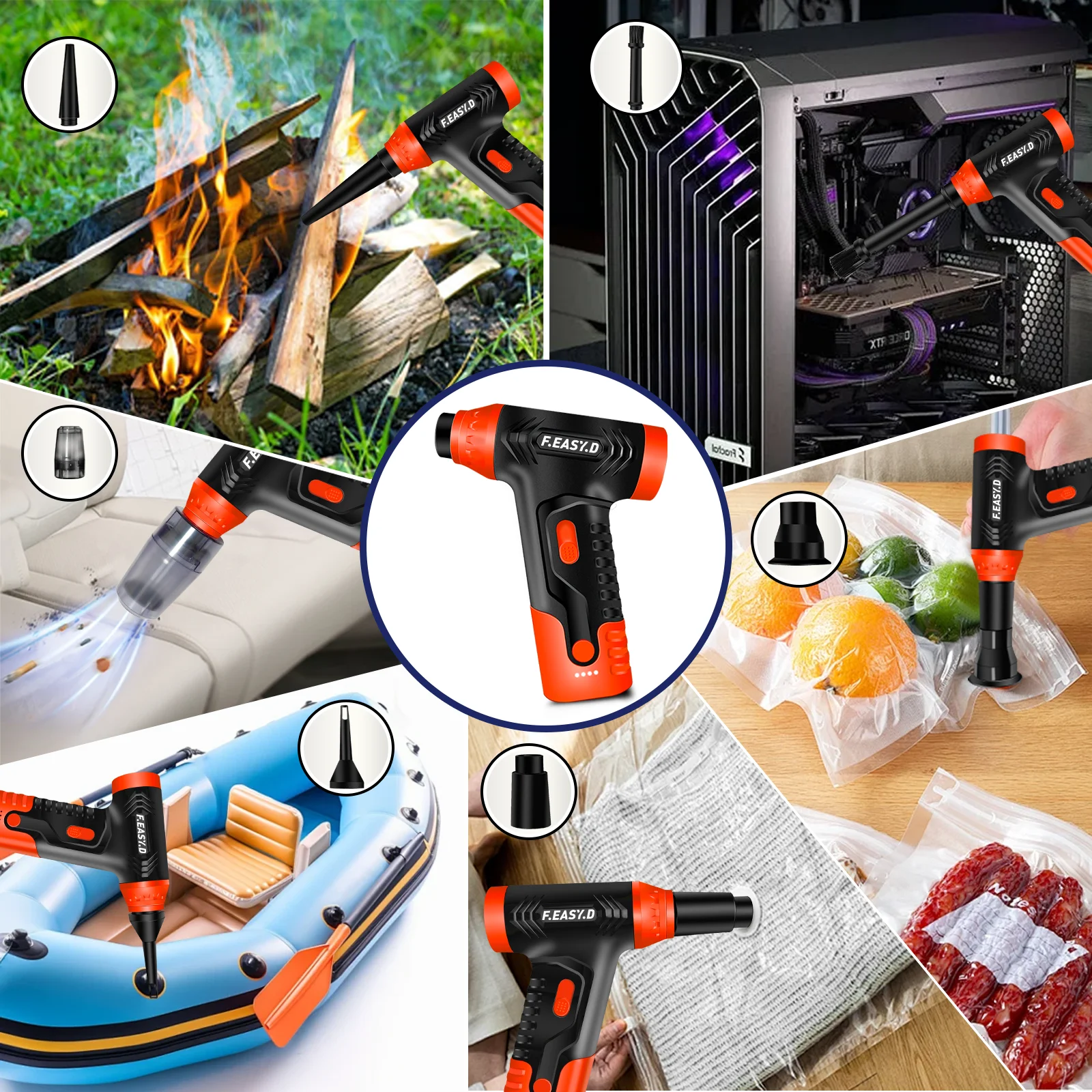 X3 Violent Blower Mini Turbo Jet Fan Handheld 3nd Generation Brushless Motor 140000 RPM Wind Speed 60m/s Duct Fans