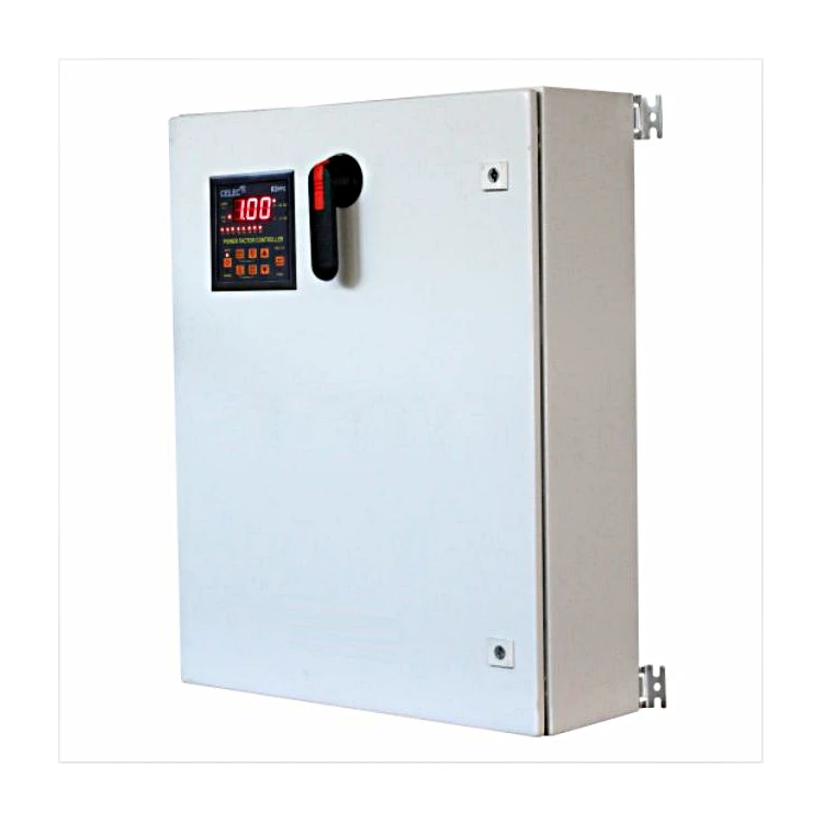 Commercial Power Saver 25 KVar Celec S-25 Automatic Power Factor Correction Panel with capacitor banks for 400-600 Amps.