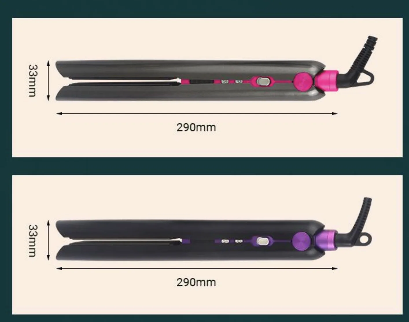 Professional planchas de cabello Private Label Flat iron Titanium PTC Heat 450 degree Curling Salon Portable Hair Straightener