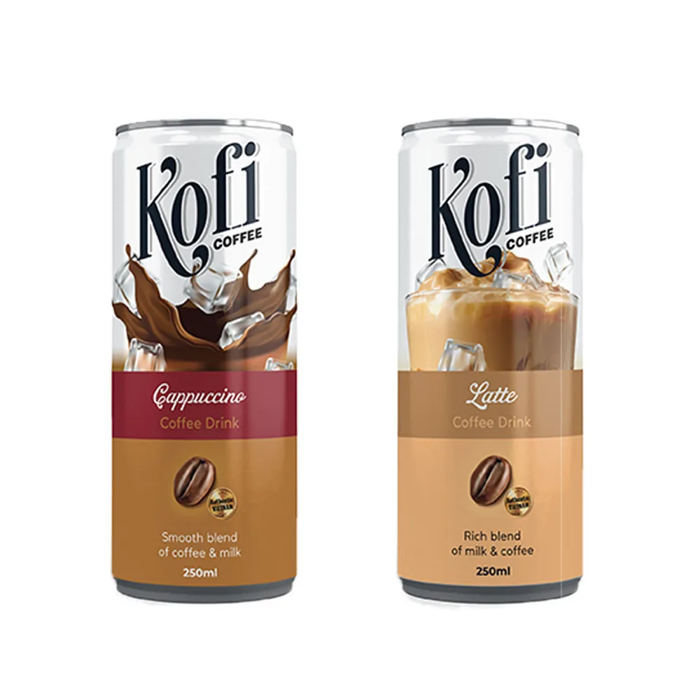 Консервированный кофе, 250 мл, из Вьетнама, доступно много вкусов, Vanila Matcha, экспорт в США, Великобритания, Ближний Восток